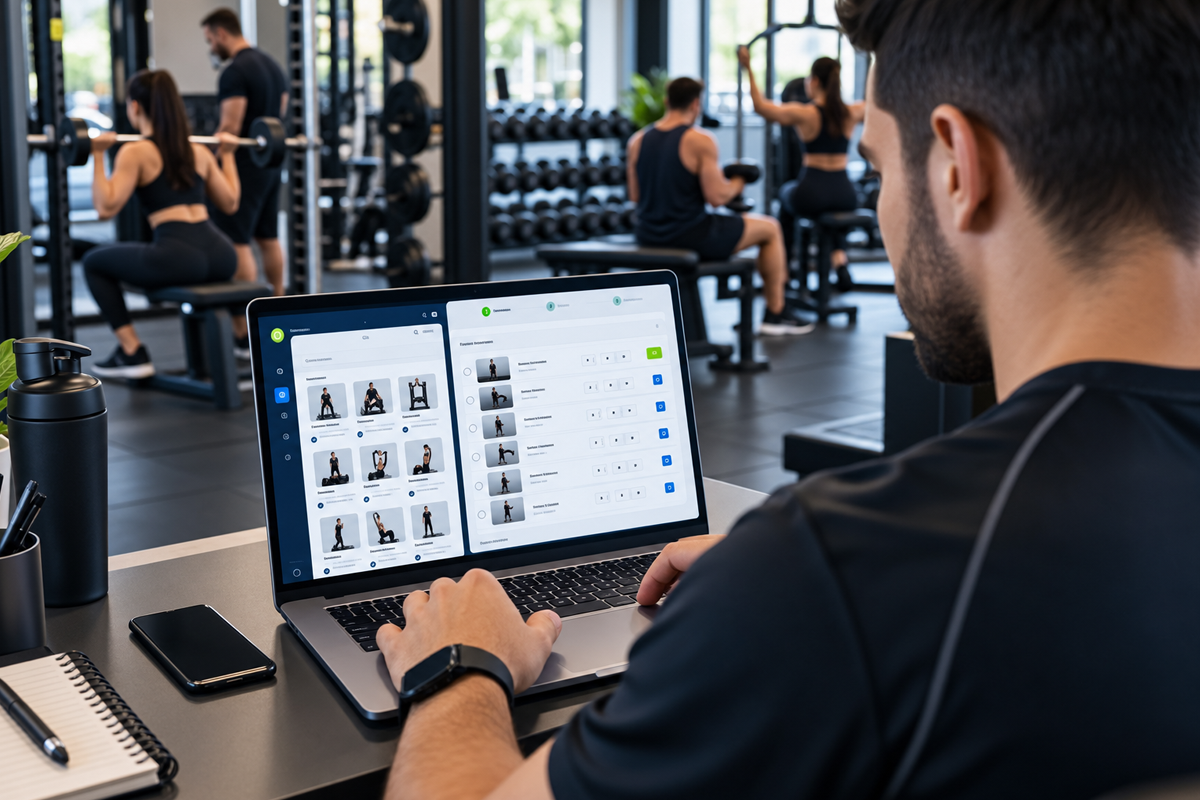Plataforma Personal Force para montar treinos de academia e personal trainer